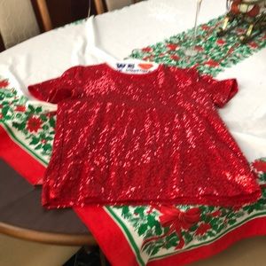 Sequin short sleeve shirt